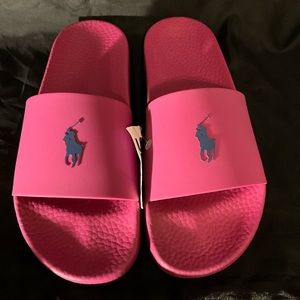 Polo by Ralph Lauren Magenta and Navy Slides